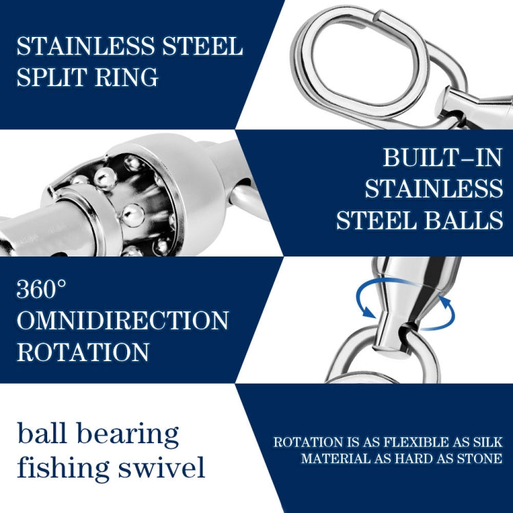 5 Stück / Pack PROBEROS DAC006 Köder 8-Typ Ringe Verbinder Hochgeschwindigkeitslager Wirbel Ovalstift Angelzubehör, 22mm, 23mm, 25mm, 30mm, 35mm