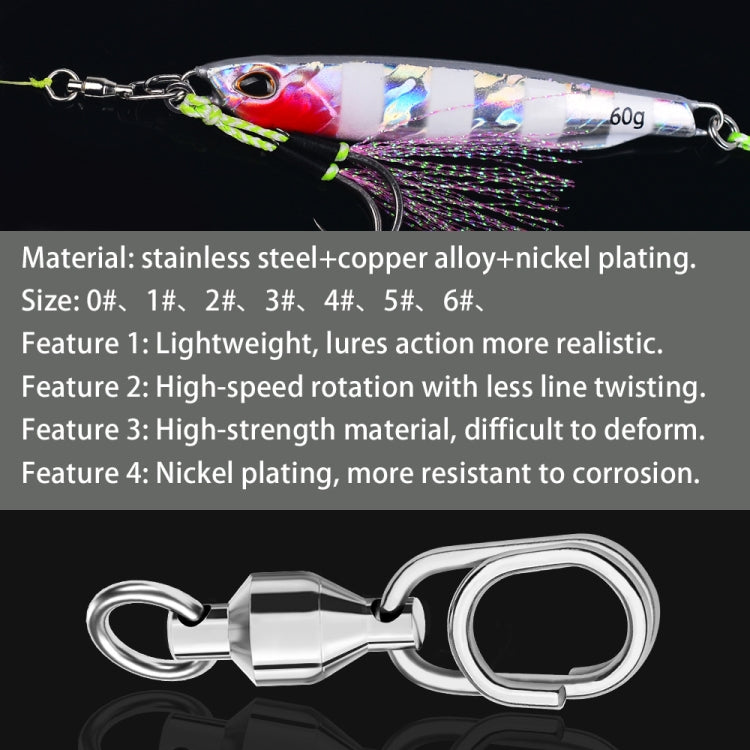 5 Stück / Pack PROBEROS DAC006 Köder 8-Typ Ringe Verbinder Hochgeschwindigkeitslager Wirbel Ovalstift Angelzubehör, 22mm, 23mm, 25mm, 30mm, 35mm