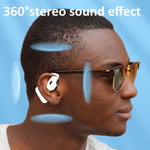 Bluetooth V5.4 Hanging Ear Wireless Earbuds Stereo Sound Headphones, V21 Black, V21 White