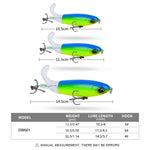 PROBEROS DW601 360 Grad Drehbarer Propellerköder Topwater Festgebundener Trecker Schwimmender Kunstfischköder, 10,5cm/13,5g, 11,5cm/16,5g, 14,5cm/32,5g
