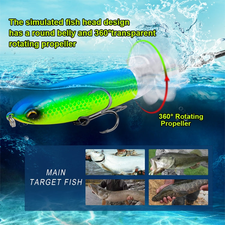 PROBEROS DW601 360 Grad Drehbarer Propellerköder Topwater Festgebundener Trecker Schwimmender Kunstfischköder, 10,5cm/13,5g, 11,5cm/16,5g, 14,5cm/32,5g