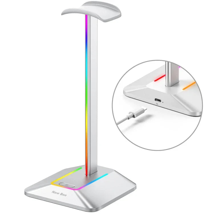 New Bee Dual Output Bunter Headset-Display-Rack HUB Erweiterungs-Kopfhörerhalter, Z8 Schwarz, Z8 Silber, Z9 Ohne Erweiterungsschnittstelle Schwarz, Z9 Ohne Erweiterungsschnittstelle Silber