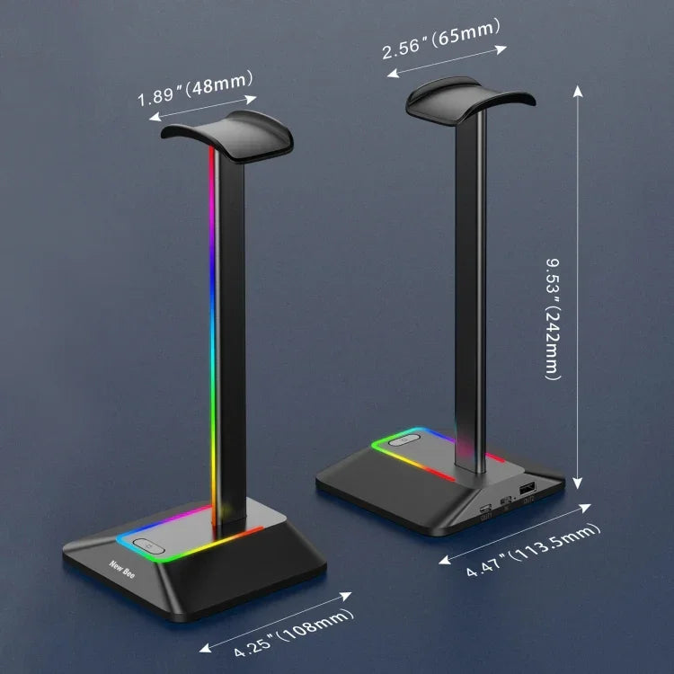 New Bee Dual Output Bunter Headset-Display-Rack HUB Erweiterungs-Kopfhörerhalter, Z8 Schwarz, Z8 Silber, Z9 Ohne Erweiterungsschnittstelle Schwarz, Z9 Ohne Erweiterungsschnittstelle Silber