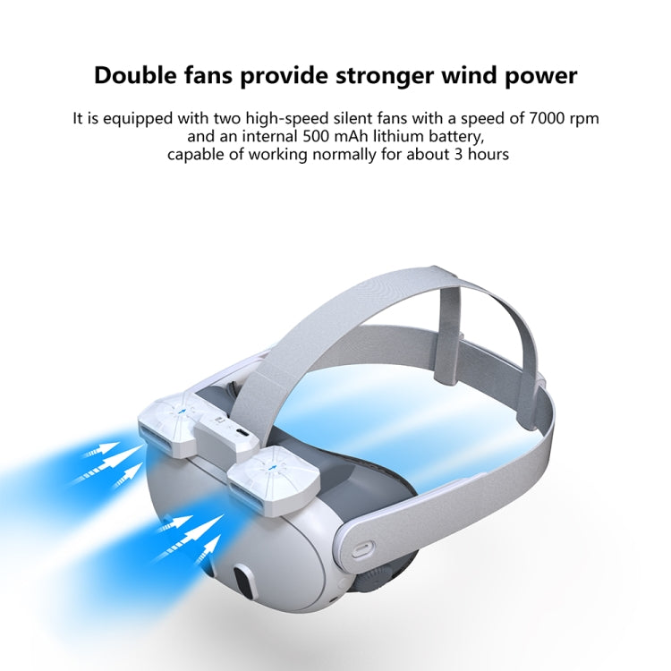 Für Meta Quest 3 Luftzirkulation Wärmeableitung Ersatzmaske mit Ventilator Anti-Beschlag VR Masken Zubehör, mit Ventilator