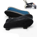 Geschwungene dreidimensionale Memory Foam Bürostuhl-Armlehnenauflage, Schwarz, Gelraster, Raster, Graues Raster, Grau