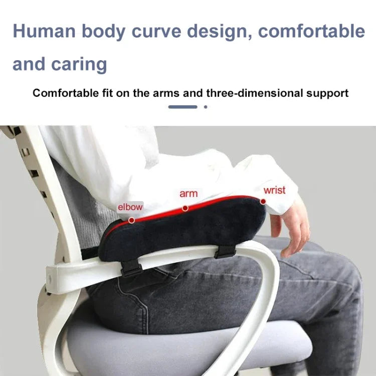 Geschwungene dreidimensionale Memory Foam Bürostuhl-Armlehnenauflage, Schwarz, Gelraster, Raster, Graues Raster, Grau