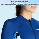 DIVE & SAIL Damen Sommer Dünner Neoprenanzug Atmungsaktiver Sonnenschutz Langarm Schnell trocknender Badeanzug, S, M, L, XL, XXL