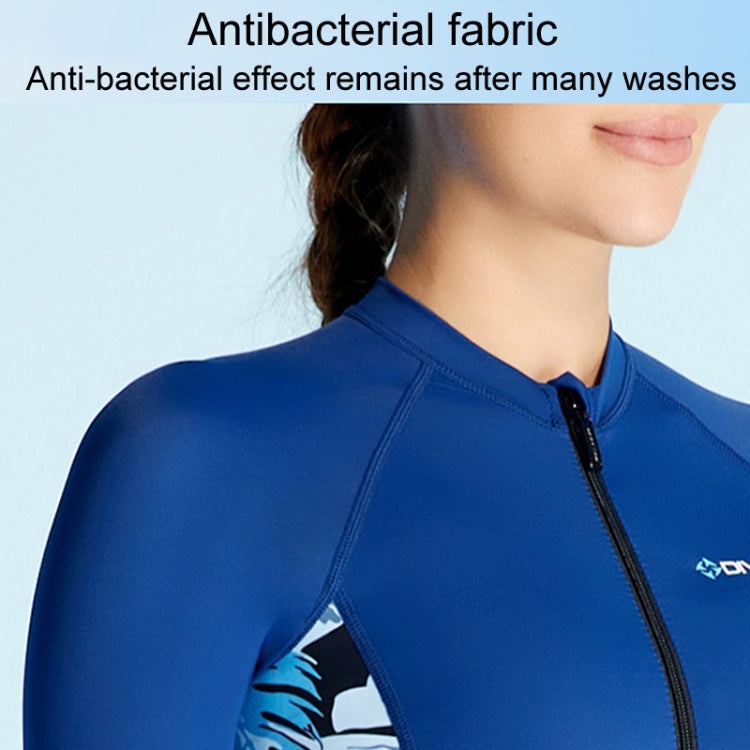 DIVE & SAIL Damen Sommer Dünner Neoprenanzug Atmungsaktiver Sonnenschutz Langarm Schnell trocknender Badeanzug, S, M, L, XL, XXL
