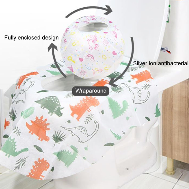 5er-Pack Einweg-Toilettenauflagen aus Vliesstoff, tragbar, für Hotel und Reisen, universelles Kissen, Dinosaurier, Meerjungfrau