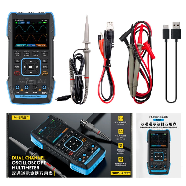 FNIRSI 3-in-1 Handheld Digitaloszilloskop Dual-Kanal Multimeter, 2C23T Standard, 2C23T Upgrade