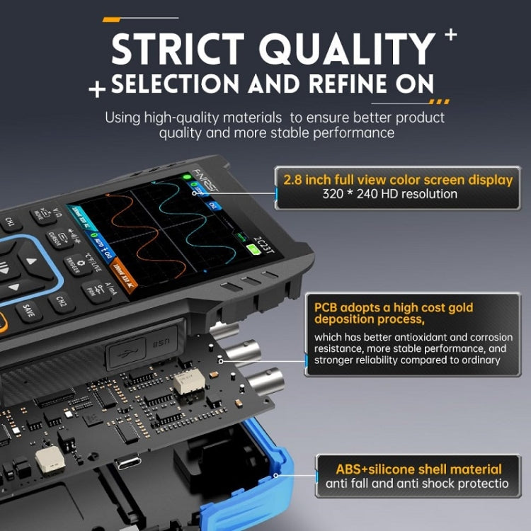 FNIRSI 3-in-1 Handheld Digitaloszilloskop Dual-Kanal Multimeter, 2C23T Standard, 2C23T Upgrade