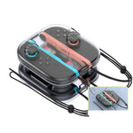 Für Nintendo Switch 2 Joy-Con Kristall-Aufbewahrungstasche Organizer Kratzfestes Reiseetui mit 2 Spielkartenfächern, Grifftasche Transparent Weiß, Grifftasche Transparent Schwarz
