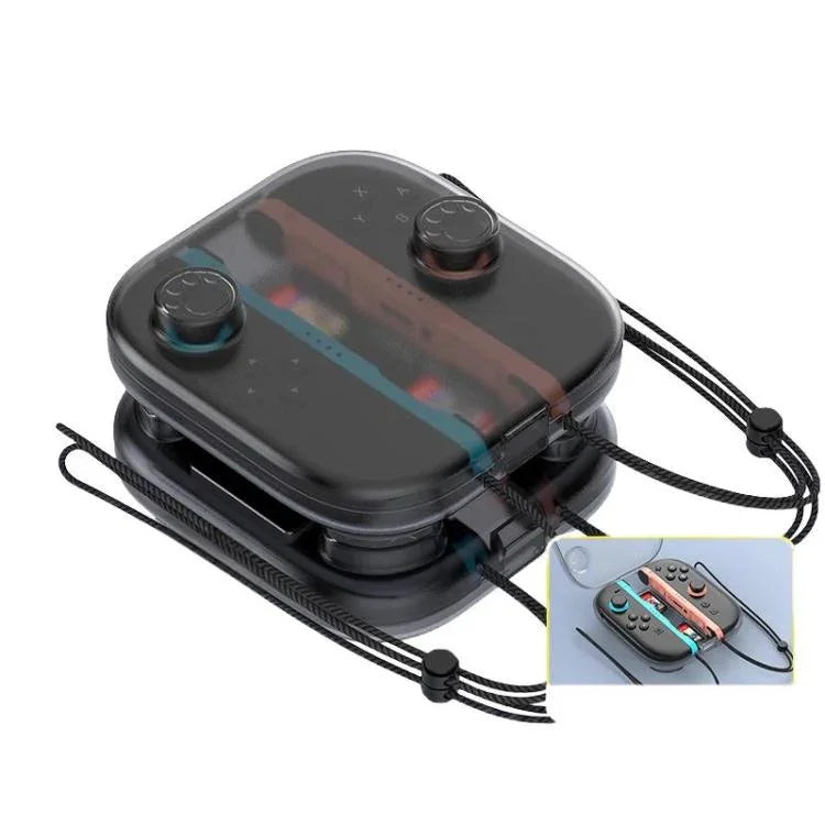 Für Nintendo Switch 2 Joy-Con Kristall-Aufbewahrungstasche Organizer Kratzfestes Reiseetui mit 2 Spielkartenfächern, Grifftasche Transparent Weiß, Grifftasche Transparent Schwarz