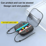 Für Nintendo Switch 2 Joy-Con Kristall-Aufbewahrungstasche Organizer Kratzfestes Reiseetui mit 2 Spielkartenfächern, Grifftasche Transparent Weiß, Grifftasche Transparent Schwarz