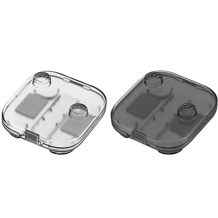 Für Nintendo Switch 2 Joy-Con Kristall-Aufbewahrungstasche Organizer Kratzfestes Reiseetui mit 2 Spielkartenfächern, Grifftasche Transparent Weiß, Grifftasche Transparent Schwarz
