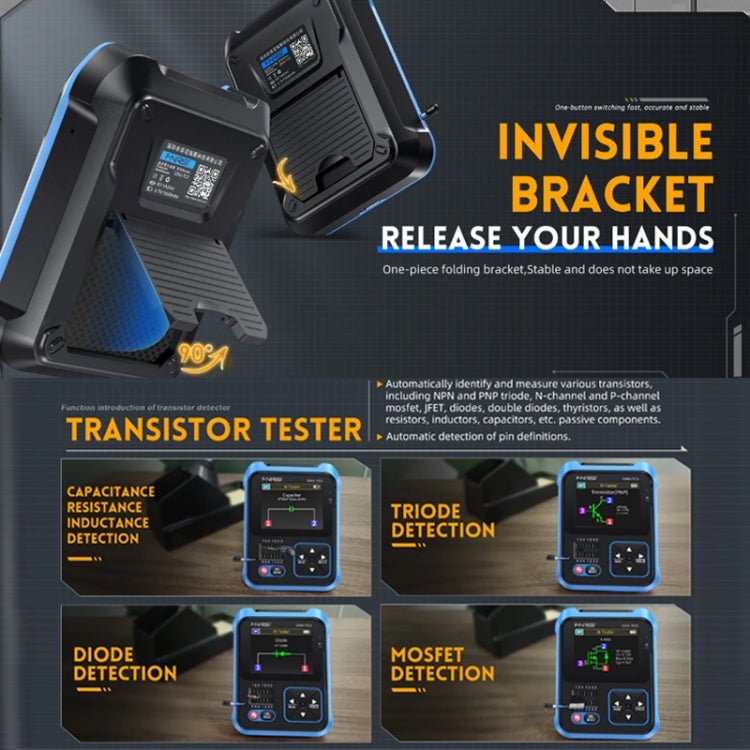 FNIRSI 3-in-1 Handheld Digitaloszilloskop LCR Transistortester, DSO-TC3 Standard, DSO-TC3 Upgrade