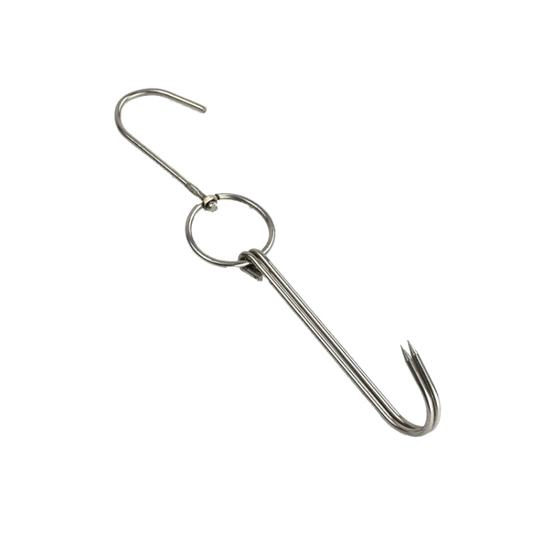 Edelstahl Doppelring Entenbräter-Hänger Outdoor Barbecue Aufhängehaken Ständer, 3 cm kleiner Ring 23cm, 3 cm kleiner Wachsring 24.5cm, 3 cm großer Wachsring 33cm, 3 cm mittlerer Wachsring 29cm, 4 cm Stahl dick kurz 24cm                      ...