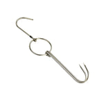Edelstahl Doppelring Entenbräter-Hänger Outdoor Barbecue Aufhängehaken Ständer, 3 cm kleiner Ring 23cm, 3 cm kleiner Wachsring 24.5cm, 3 cm großer Wachsring 33cm, 3 cm mittlerer Wachsring 29cm, 4 cm Stahl dick kurz 24cm                      ...
