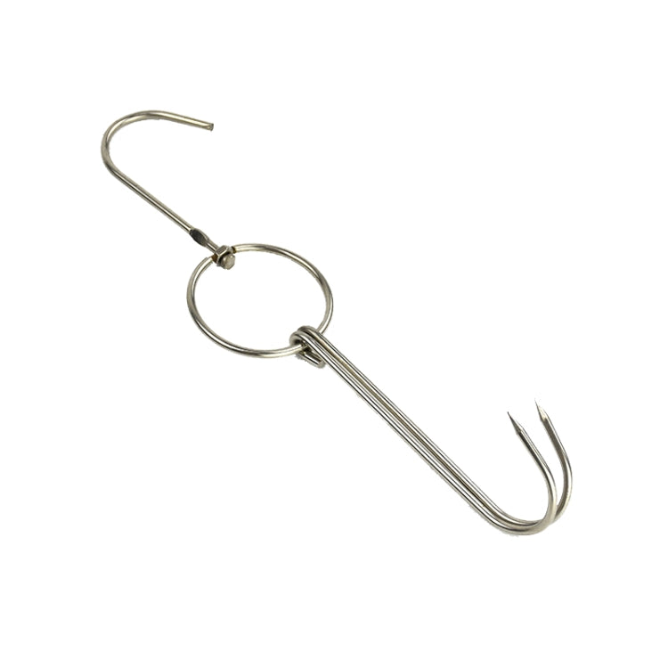 Edelstahl Doppelring Entenbräter-Hänger Outdoor Barbecue Aufhängehaken Ständer, 3 cm kleiner Ring 23cm, 3 cm kleiner Wachsring 24.5cm, 3 cm großer Wachsring 33cm, 3 cm mittlerer Wachsring 29cm, 4 cm Stahl dick kurz 24cm                      ...