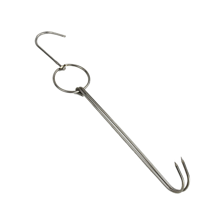 Edelstahl Doppelring Entenbräter-Hänger Outdoor Barbecue Aufhängehaken Ständer, 3 cm kleiner Ring 23cm, 3 cm kleiner Wachsring 24.5cm, 3 cm großer Wachsring 33cm, 3 cm mittlerer Wachsring 29cm, 4 cm Stahl dick kurz 24cm                      ...