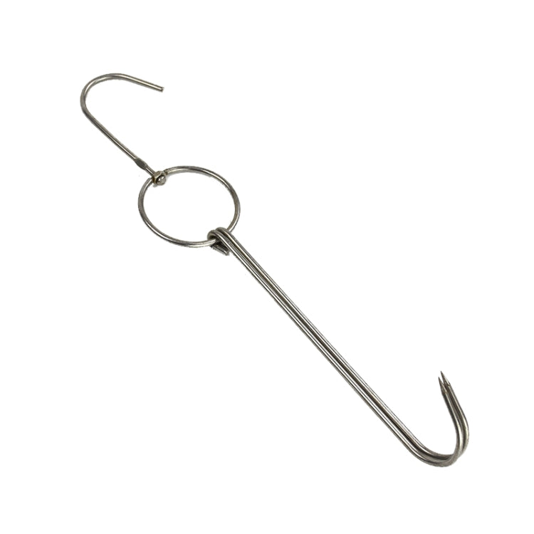 Edelstahl Doppelring Entenbräter-Hänger Outdoor Barbecue Aufhängehaken Ständer, 3 cm kleiner Ring 23cm, 3 cm kleiner Wachsring 24.5cm, 3 cm großer Wachsring 33cm, 3 cm mittlerer Wachsring 29cm, 4 cm Stahl dick kurz 24cm                      ...
