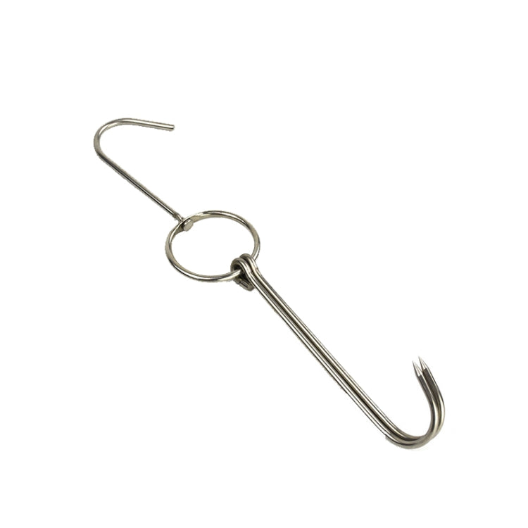 Edelstahl Doppelring Entenbräter-Hänger Outdoor Barbecue Aufhängehaken Ständer, 3 cm kleiner Ring 23cm, 3 cm kleiner Wachsring 24.5cm, 3 cm großer Wachsring 33cm, 3 cm mittlerer Wachsring 29cm, 4 cm Stahl dick kurz 24cm                      ...