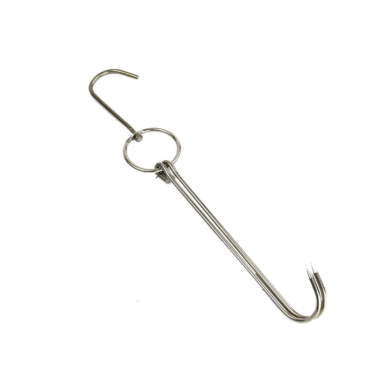 Edelstahl Doppelring Entenbräter-Hänger Outdoor Barbecue Aufhängehaken Ständer, 3 cm kleiner Ring 23cm, 3 cm kleiner Wachsring 24.5cm, 3 cm großer Wachsring 33cm, 3 cm mittlerer Wachsring 29cm, 4 cm Stahl dick kurz 24cm                      ...