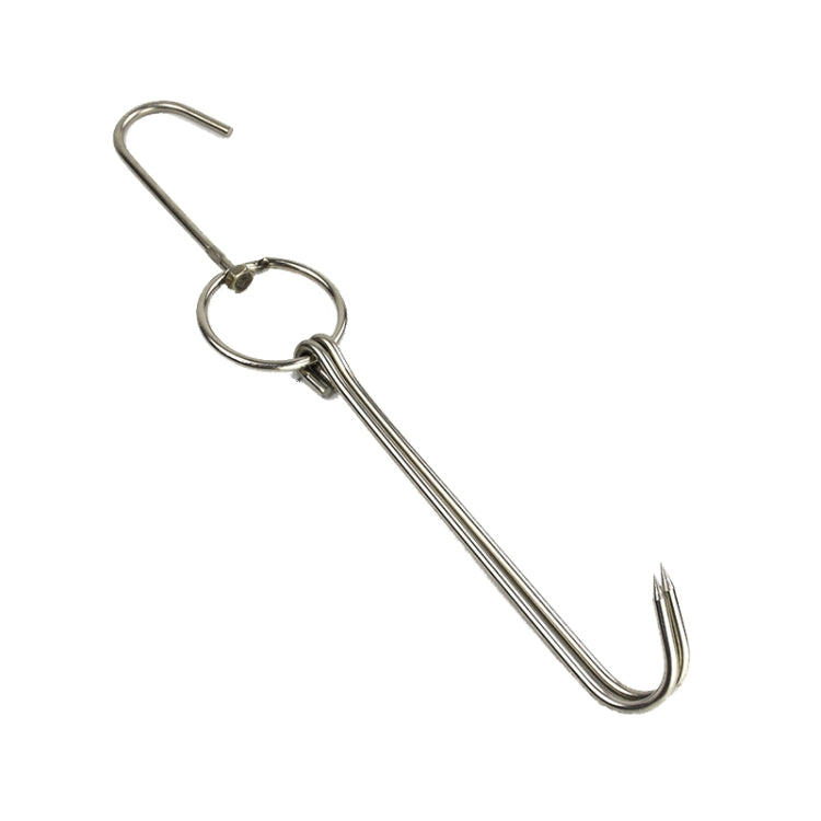 Edelstahl Doppelring Entenbräter-Hänger Outdoor Barbecue Aufhängehaken Ständer, 3 cm kleiner Ring 23cm, 3 cm kleiner Wachsring 24.5cm, 3 cm großer Wachsring 33cm, 3 cm mittlerer Wachsring 29cm, 4 cm Stahl dick kurz 24cm                      ...