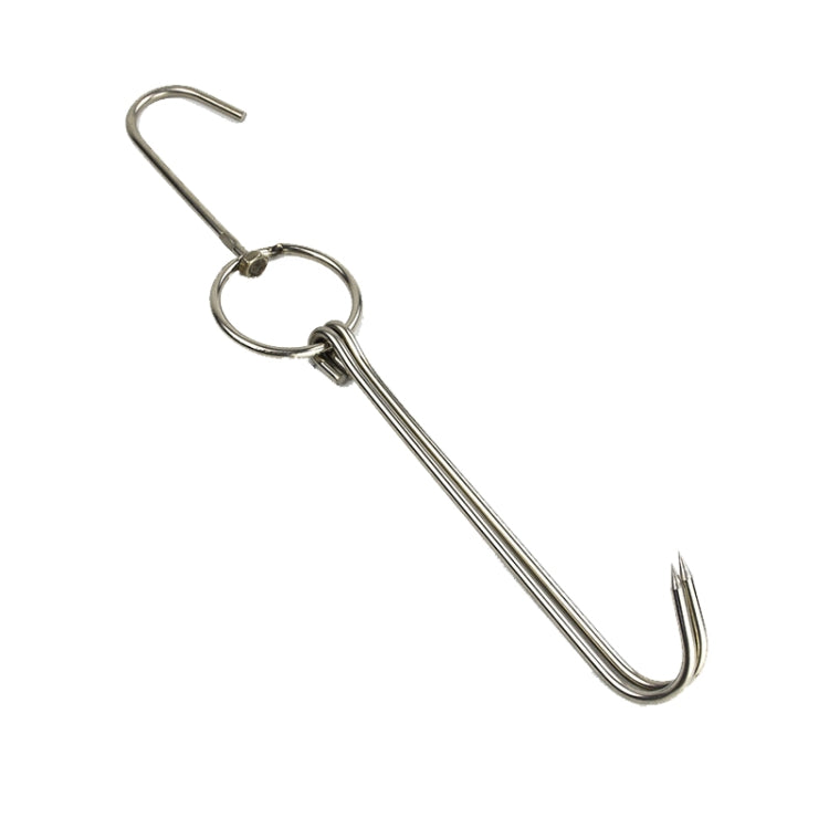 Edelstahl Doppelring Entenbräter-Hänger Outdoor Barbecue Aufhängehaken Ständer, 3 cm kleiner Ring 23cm, 3 cm kleiner Wachsring 24.5cm, 3 cm großer Wachsring 33cm, 3 cm mittlerer Wachsring 29cm, 4 cm Stahl dick kurz 24cm                      ...