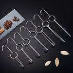 Edelstahl Doppelring Entenbräter-Hänger Outdoor Barbecue Aufhängehaken Ständer, 3 cm kleiner Ring 23cm, 3 cm kleiner Wachsring 24.5cm, 3 cm großer Wachsring 33cm, 3 cm mittlerer Wachsring 29cm, 4 cm Stahl dick kurz 24cm                      ...