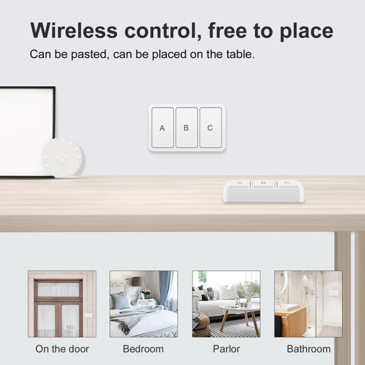 Zigbee Tuya Smart 3-Tasten Situations-Drahtlos-Smart-Schalter, YSB33