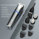 MARSKE 6 In 1 Hair Clipper Grooming Set Rechargeable Razor Carving Nose Hair Trimmer, EU Plug, US Plug