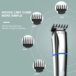 MARSKE 6 In 1 Hair Clipper Grooming Set Rechargeable Razor Carving Nose Hair Trimmer, EU Plug, US Plug