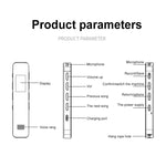 G1 0,96-Zoll IPS Farbdisplay HD Smart Mini Geräuschreduzierungs-Timer-Diktiergerät, 8GB, 16GB, 32GB