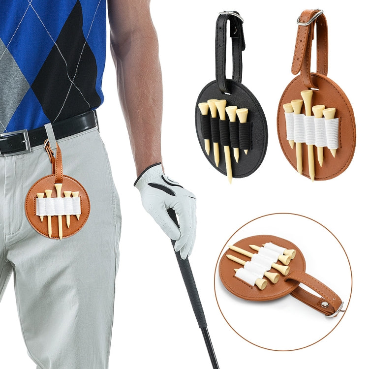 Leder Outdoor Hüfttasche Golf Spike Einsteckfach Aufbewahrungstasche, Beidseitig Schwarz, Beidseitig Braun, Einseitig Schwarz, Einseitig Braun