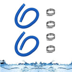 Für Intex Poolfilterpumpe Ersatz, 1 Schlauch 2 Klemmen, 2 Schläuche 4 Klemmen, 1 Schlauch 2 Klemmen Blau, 2 Schläuche 4 Klemmen Blau