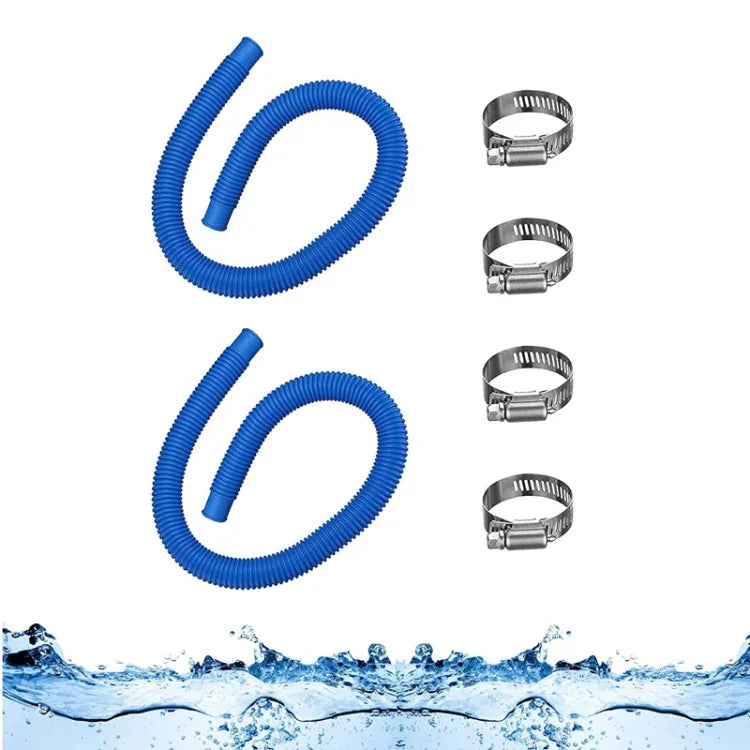 Für Intex Poolfilterpumpe Ersatz, 1 Schlauch 2 Klemmen, 2 Schläuche 4 Klemmen, 1 Schlauch 2 Klemmen Blau, 2 Schläuche 4 Klemmen Blau