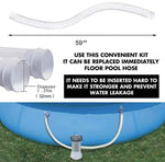 Für Intex Poolfilterpumpe Ersatz, 1 Schlauch 2 Klemmen, 2 Schläuche 4 Klemmen, 1 Schlauch 2 Klemmen Blau, 2 Schläuche 4 Klemmen Blau