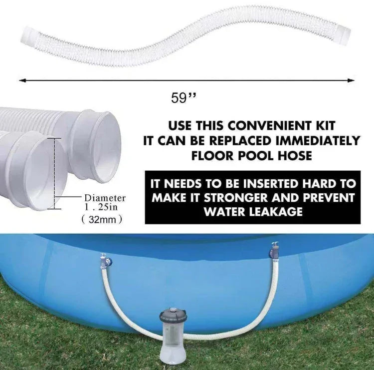 Für Intex Poolfilterpumpe Ersatz, 1 Schlauch 2 Klemmen, 2 Schläuche 4 Klemmen, 1 Schlauch 2 Klemmen Blau, 2 Schläuche 4 Klemmen Blau