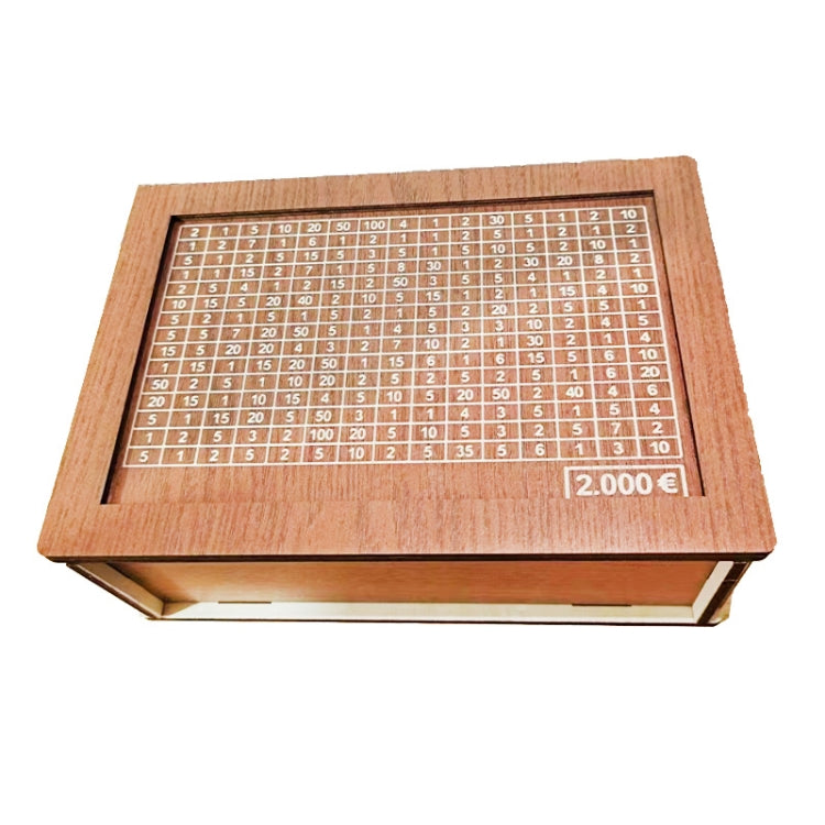 Holz Spardose Spardose mit Zähler Home Bibliothek Dekoration, Hellbraun 1000 Euro, Hellbraun 2000 Euro, Hellbraun 3000 Euro, Hellbraun 5000 Euro, Hellbraun 10.000 Euro, Dunkelbraun 1000 Euro, Dunkelbraun 2000 Euro, Dunkelbraun 3000 Eu...
