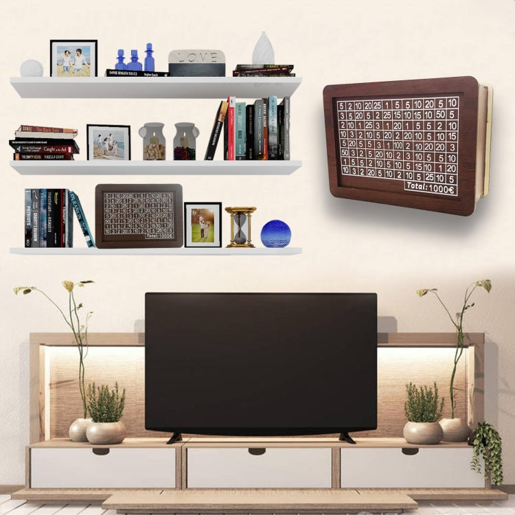 Holz Spardose Spardose mit Zähler Home Bibliothek Dekoration, Hellbraun 1000 Euro, Hellbraun 2000 Euro, Hellbraun 3000 Euro, Hellbraun 5000 Euro, Hellbraun 10.000 Euro, Dunkelbraun 1000 Euro, Dunkelbraun 2000 Euro, Dunkelbraun 3000 Eu...