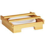 9-Zoll-Papptellerhalter für Unterschrank Bambus-Tellerhalter Küchenorganizer, 24 x 26,5 x 6,5