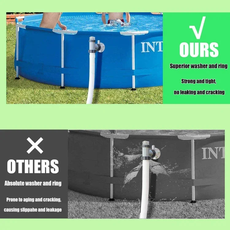 Für Intex Pool Ablassventile O-Ring Gummi 25076RP Dichtungsscheiben-Set, 6 Stück/Set, 2 Stück 10745, 2 Stück 10262, 2 Stück 10255