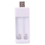Direkt Eingestecktes 2 Steckplätze USB AA / AAA Wiederaufladbares Batterieladegerät, USB 2 Steckplätze