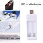 Direkt Eingestecktes 2 Steckplätze USB AA / AAA Wiederaufladbares Batterieladegerät, USB 2 Steckplätze