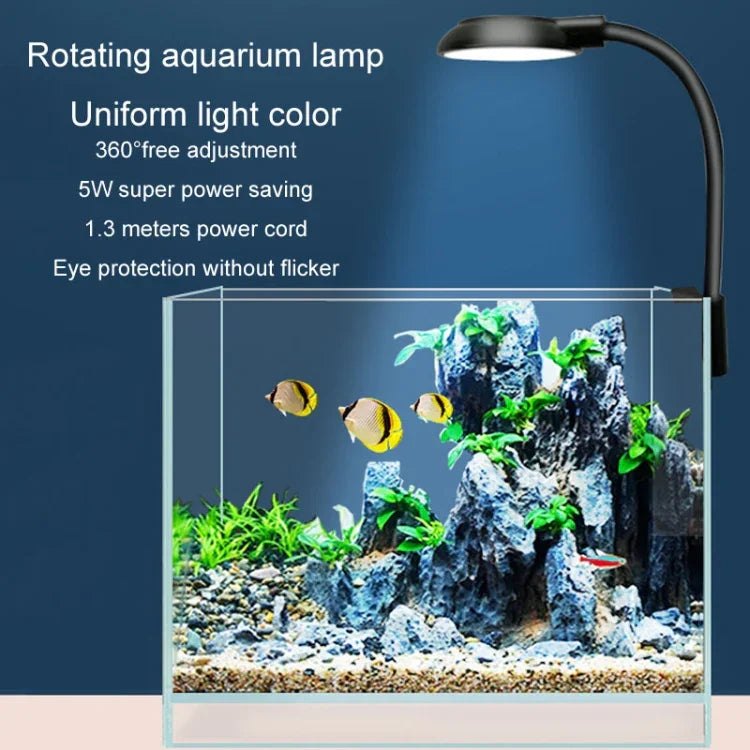 5W Aquarium-LED-Clip-Lampe USB-Stecker Beleuchtung Aquarium durchscheinende Wasserpflanzenlampe