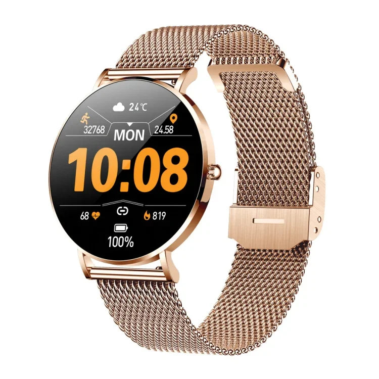 T8 1,3-Zoll-Smartwatch mit Bluetooth-Funktion zur Messung von Herzfrequenz, Blutdruck und Blutsauerstoffsättigung, Gold, Silber, Orange, Silbergrau