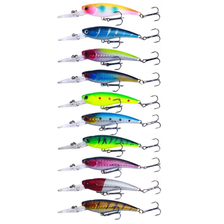 10 Farben / Set HENGJIA MI103 Tauchender Minnow Attrappe Köder Biomimetischer Lua Hartköder, 9,5cm 7,2g