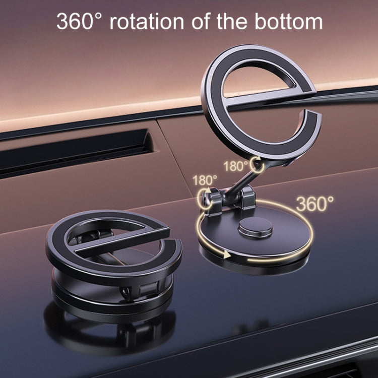 Letter E Magnetic Folding Car Phone Holder Rotatable Dashboard Stick-On Navigation Stand, D38