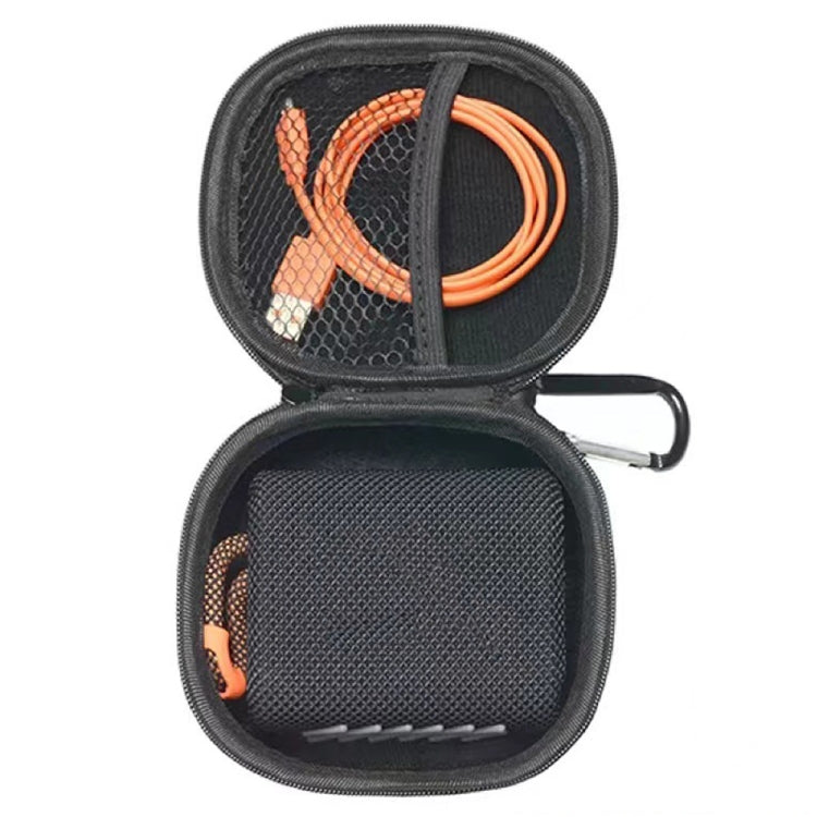 Für JBL GO4 Bluetooth-Lautsprecher Tragetasche Schutzhülle, Blau, Schwarz, Orange, Schwarz Carbonfaser